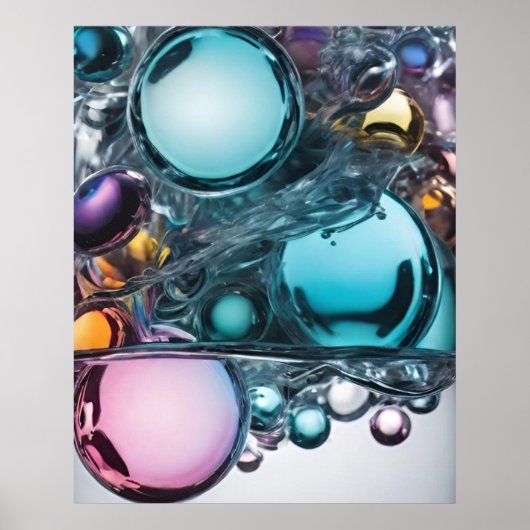 絡み合った反射球体 ポスター (正面)