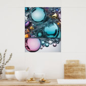 絡み合った反射球体 ポスター (キッチン)