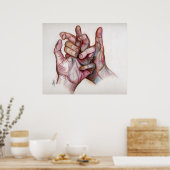 絡み合った手 ポスター (キッチン)