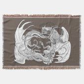 絡み合った竜 スローブランケット (正面)