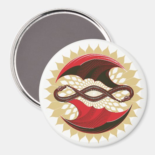 絡み合った竜 マグネット (正面/裏面)