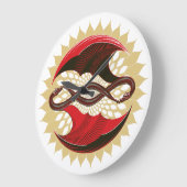 絡み合った竜 ラージ壁時計 (傾斜)