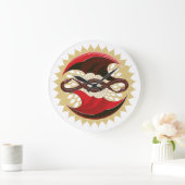 絡み合った竜 ラージ壁時計 (ホーム)