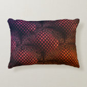 絡み合っ描たジャートネットのような赤ワイン アクセントクッション (正面)