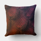 絡み合っ描たジャートネットのような赤ワイン クッション (裏面)