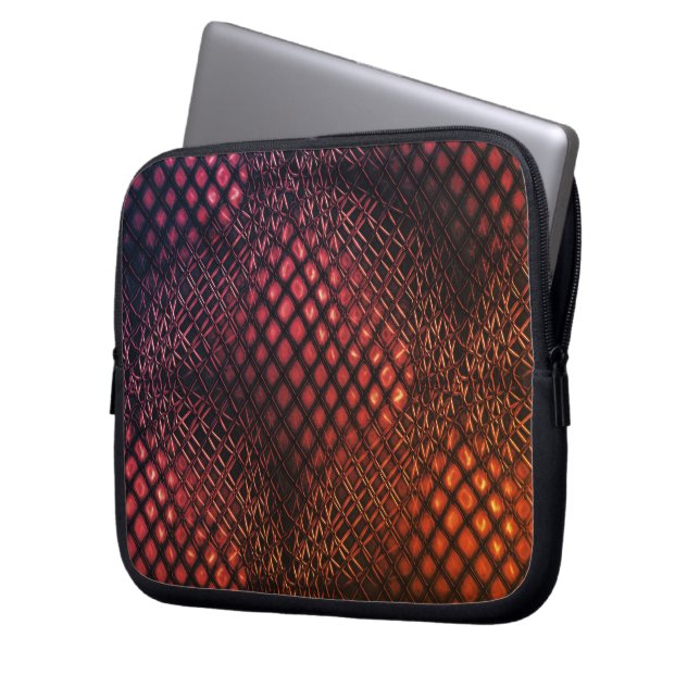 絡み合っ描たジャートネットのような赤ワイン ラップトップスリーブ (正面左)