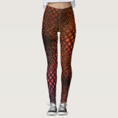 絡み合っ描たジャートネットのような赤ワイン レギンス (正面)