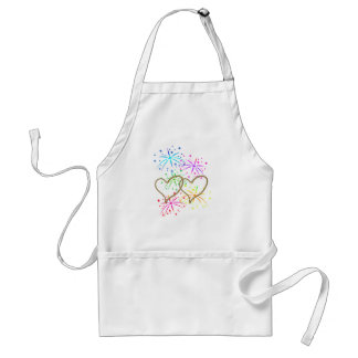 絡み合わせたハートによってもつれさせるロープのロマンチックな花火 スタンダードエプロン