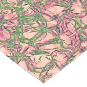 絡んだつる植物抽象芸術（緑とピンク） ショートテーブルランナー (コーナー)