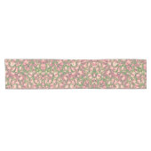 絡んだつる植物抽象芸術（緑とピンク） ショートテーブルランナー (横)