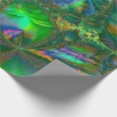 絡んだ運命のフラクサイケデリックタル ラッピングペーパー (角)