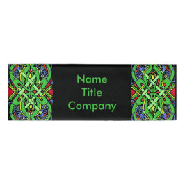 絡華美み合いループアイリッシュケルト結び目模様 名札