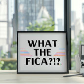 給与おもしろいポスターアートFICA?!? ポスター