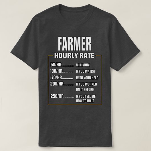 給与カッコいい農家ことわざ農家 Tシャツ (デザイン正面)