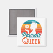 給与クイーン書記スペシャリストマネージャー女性 マグネット (正面/裏面)