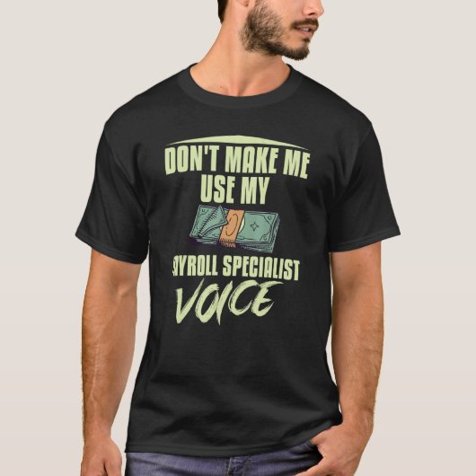 給与マネージャのスペシャリスト計算機の従業員Acc Tシャツ (正面)