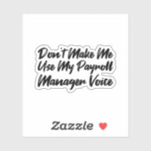 給与マネージャの音声を使用しない シール (シート)