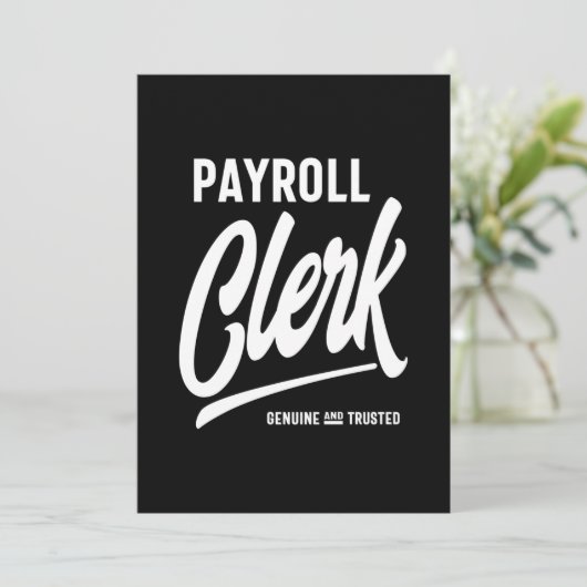 給与事務担当者の役職のギフト サンキューカード (スタンド正面)