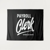 給与事務担当者の役職のギフト タペストリー (正面(横))