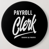 給与事務担当者の役職のギフト 缶バッジ (正面)