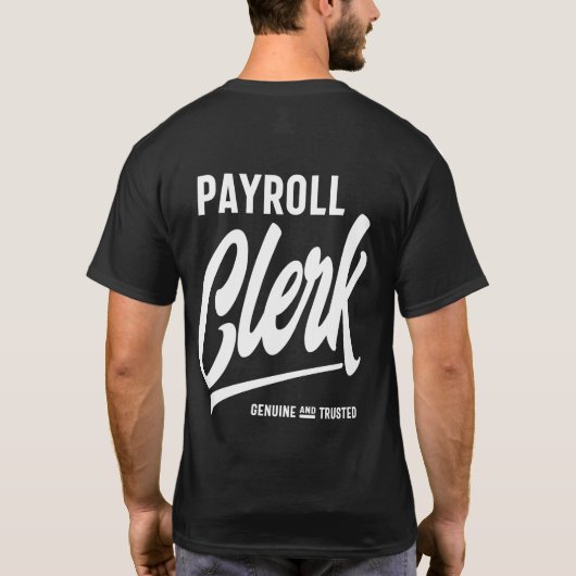 給与事務担当者の役職のギフト Tシャツ (裏面)