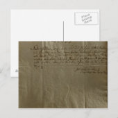 給与受領書、1704年12月17日 ポストカード (正面/裏面)