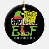 給与小妖精や小人クリスマスクリスマスホリデーオフィス セラミックオーナメント (裏面)