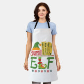 給与小妖精や小人クリスマス給与事務員マネージャ エプロン (着用した状態)