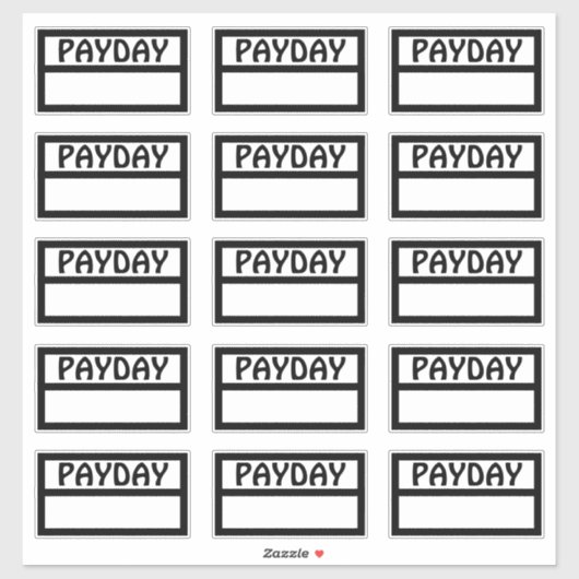 給与日 シール (シート)