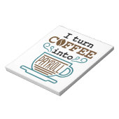 給与計算係Iがコーヒーを給与に変える ノートパッド (回転)