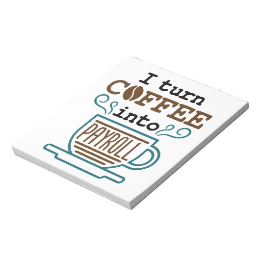 給与計算係Iがコーヒーを給与に変える ノートパッド (回転)