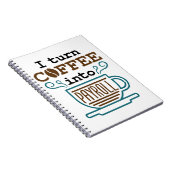 給与計算係Iがコーヒーを給与に変える ノートブック (右側)