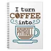 給与計算係Iがコーヒーを給与に変える ノートブック (正面)