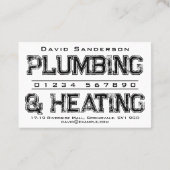 給排水管および暖房の名刺 名刺 (裏面)