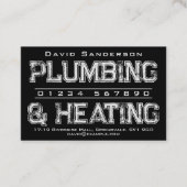 給排水管および暖房の名刺 名刺 (正面)