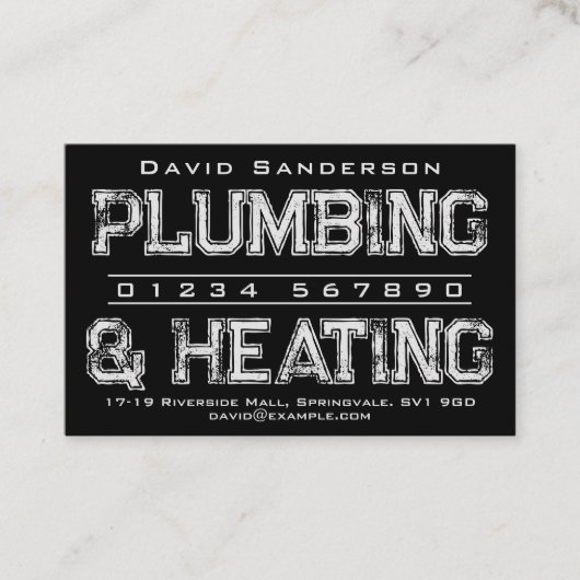 給排水管および暖房の名刺 名刺 (正面)