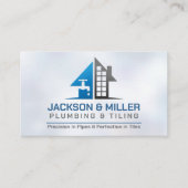 給排水衛生設備およびタイル表示サービスの名刺 名刺 (正面)