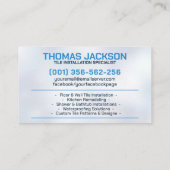 給排水衛生設備およびタイル表示サービス 名刺 (裏面)