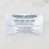 給排水衛生設備およびタイル表示サービス 名刺 (裏面)