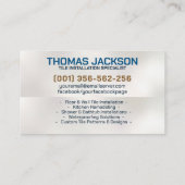 給排水衛生設備およびタイル表示サービス 名刺 (裏面)