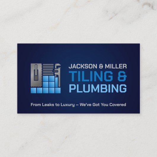 給排水衛生設備およびタイル表示サービス 名刺 (正面)