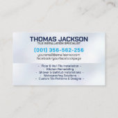 給排水衛生設備およびタイル表示サービス 名刺 (裏面)