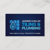 給排水衛生設備およびタイル表示サービス 名刺 (正面)