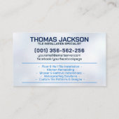 給排水衛生設備およびタイル表示サービス 名刺 (裏面)