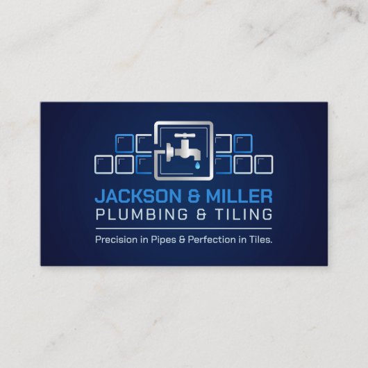 給排水衛生設備およびタイル表示サービス 名刺 (正面)