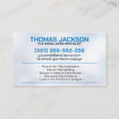 給排水衛生設備およびタイル表示サービス 名刺 (裏面)