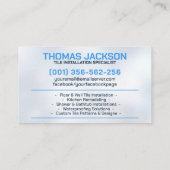 給排水衛生設備およびタイル表示サービス 名刺 (裏面)