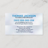 給排水衛生設備およびタイル表示サービス 名刺 (裏面)