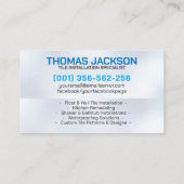 給排水衛生設備およびタイル表示サービス 名刺 (裏面)