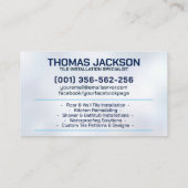 給排水衛生設備およびタイル表示サービス 名刺 (裏面)